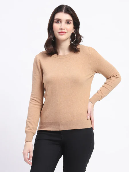 Crew Neck Brown Sweater
