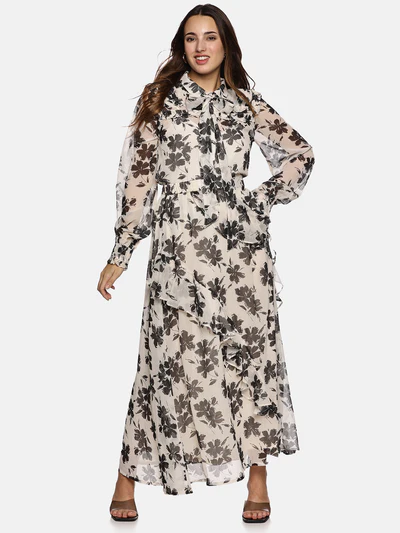 Floral Off White Skirt and Top Co-ord set